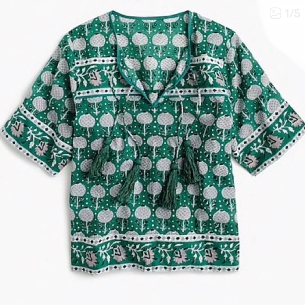 SZ Blockprints for J Crew Leyla Tunic NWT